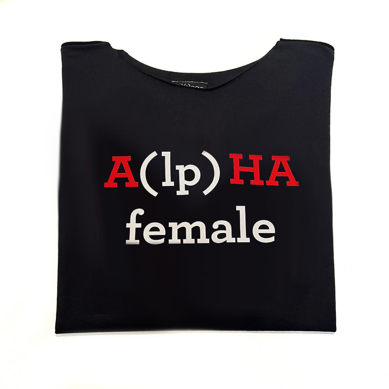 Al(ph)HA Female Black Cotton Shirt