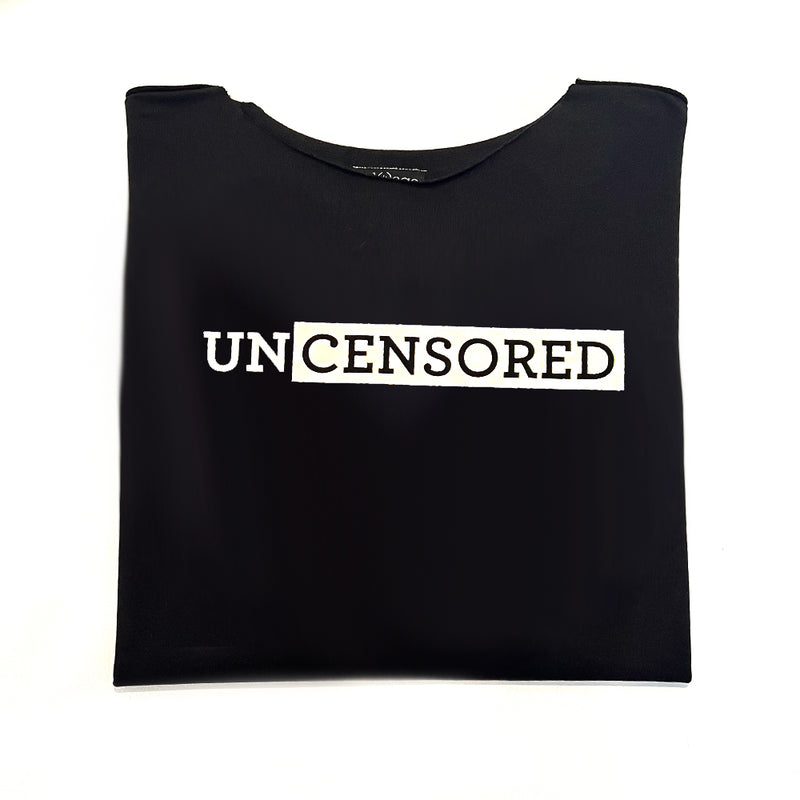 Uncensored Black Cotton Shirt