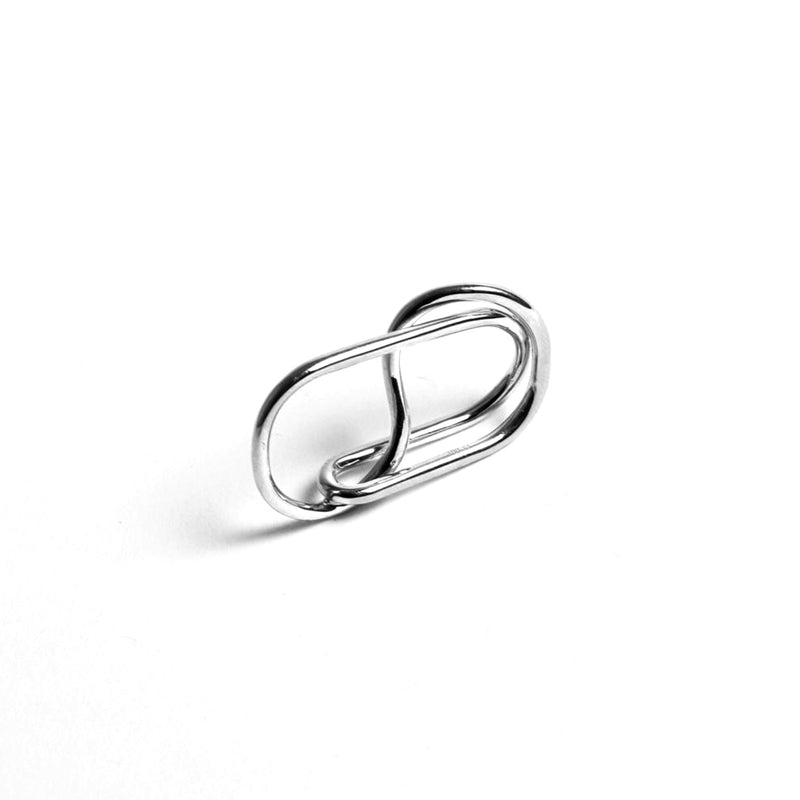 Double 2 Dots Reversible Silver Ring - MUDAM STORE