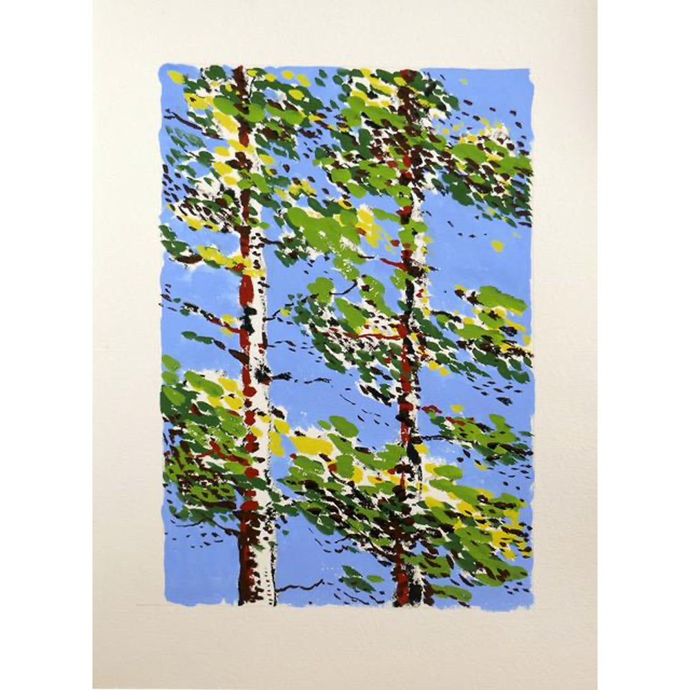 Silkscreen Printing In Limited Edition "Deux Bouleaux en été"  - Jean-Marie Biwer - MUDAM STORE